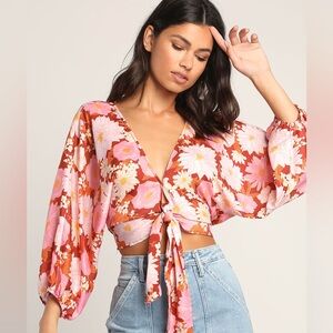 Lulus Floral Crop Top